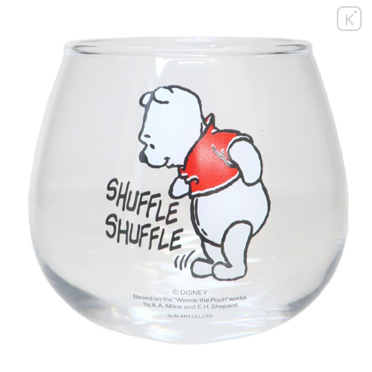 Japan Disney Swaying Glass Tumbler - Winnie The Pooh / Shuffle - 1