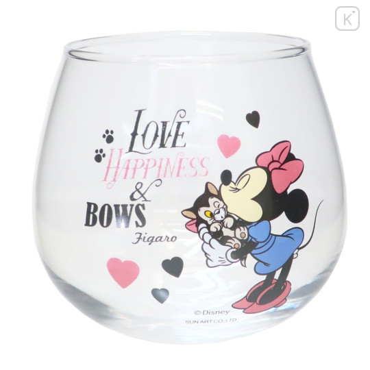 Japan Disney Swaying Glass Tumbler - Minnie Mouse / Kiss - 1