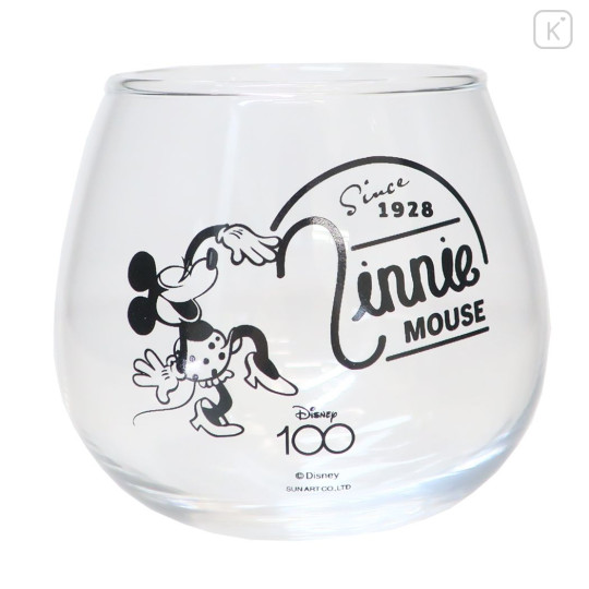 Japan Disney Swaying Glass Tumbler - Minnie Mouse / 100th Anniversary - 1