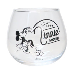 Japan Disney Swaying Glass Tumbler - Minnie Mouse / 100th Anniversary