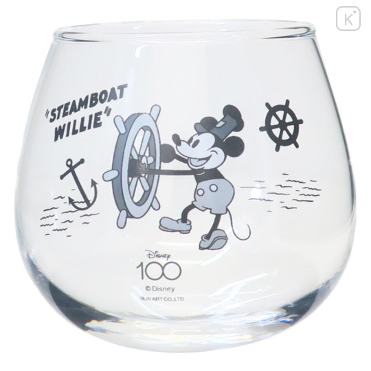 Japan Disney Swaying Glass Tumbler - Mickey Mouse / 100th Anniversary - 1