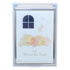 Japan Disney Standable Folding Mirror - Winnie The Pooh / Good Night