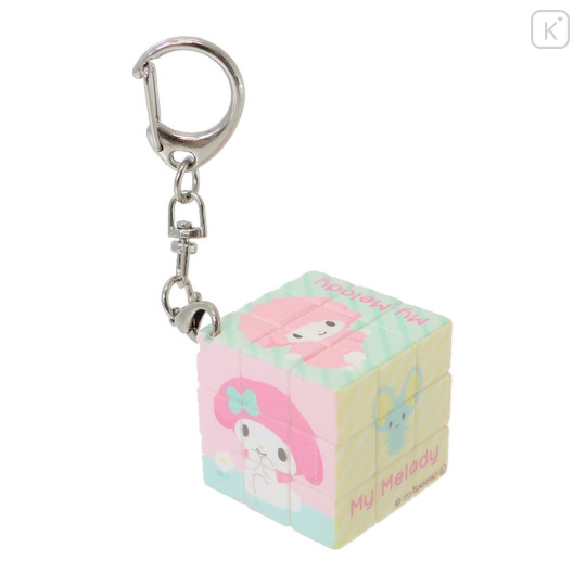 Japan Sanrio Keychain Puzzle Cube Rubik's Cube - My Melody & My Sweet Piano - 1