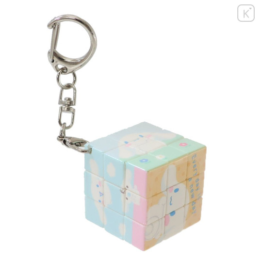 Japan Sanrio Keychain Puzzle Cube Rubik's Cube - Cinnamoroll - 1