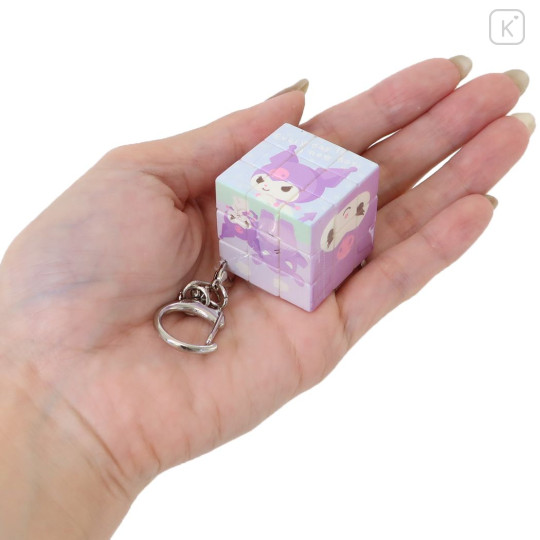 Japan Sanrio Keychain Puzzle Cube - Kuromi - 2