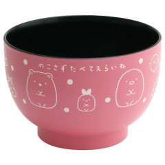 Japan San-X Soup Bowl - Sumikko Gurashi / Message Pink