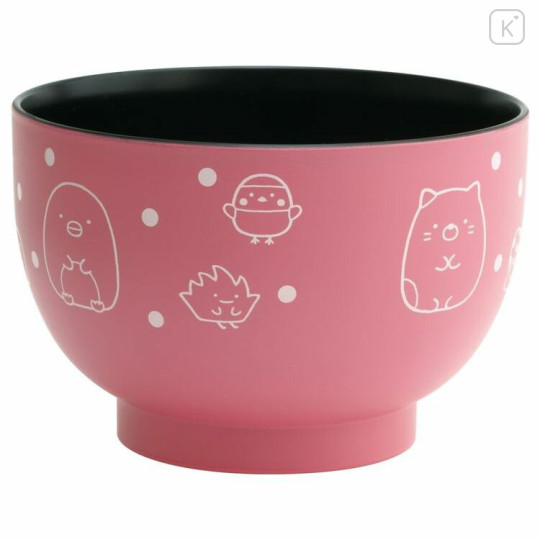 Japan San-X Soup Bowl - Sumikko Gurashi / Message Pink - 2