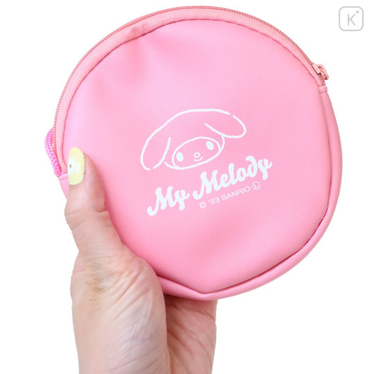 Japan Sanrio Mini Pouch & Neck Strap - My Melody : Colorful Dots - 2