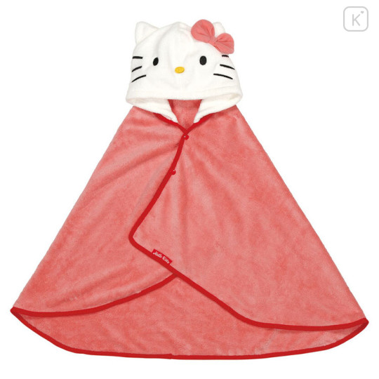 Japan Sanrio Quick Drying Bath Towel with Cap - Hello Kitty - 1