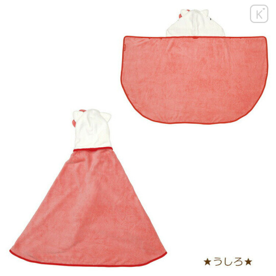 Japan Sanrio Quick Drying Bath Towel with Cap - Hello Kitty - 3
