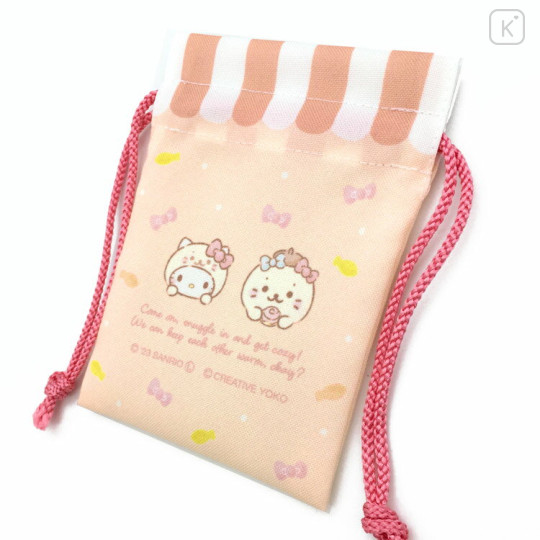 Japan Sanrio × Sirotan Drawstring Pouch - Hello Kitty / White Seal - 2