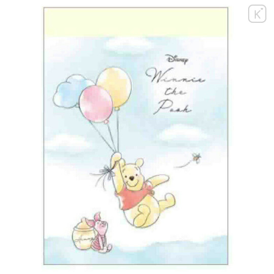 Japan Disney Mini Notepad - Pooh : Balloon - 1