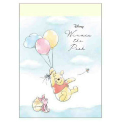 Japan Disney Mini Notepad - Pooh : Balloon