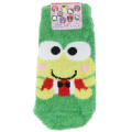 Japan Sanrio Fluffy Kid Socks - Keroppi / Smile - 1