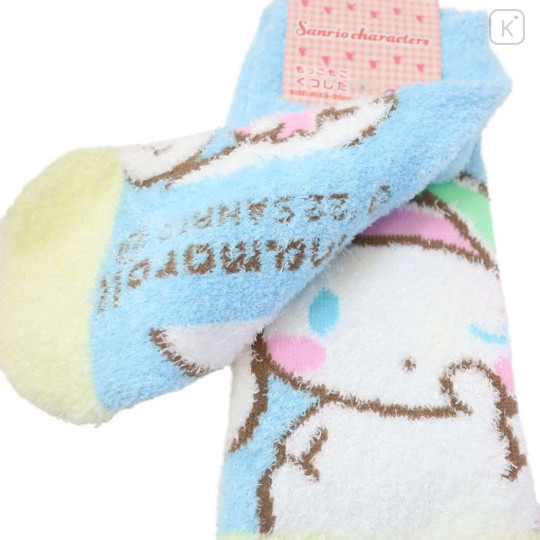 Japan Sanrio Fluffy Socks - Cinnamoroll / Sleepy - 2