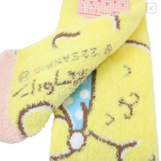 Japan Sanrio Fluffy Socks - Pompompurin / Sleepy - 2
