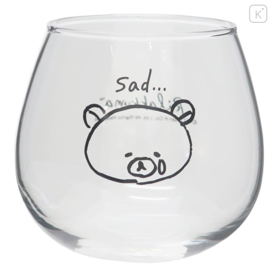 Japan San-X Swaying Glass Tumbler - Rilakkuma / Sad - 1