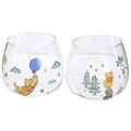 Japan Disney Swaying Glass Tumbler Pair Gift Set - Pooh - 1