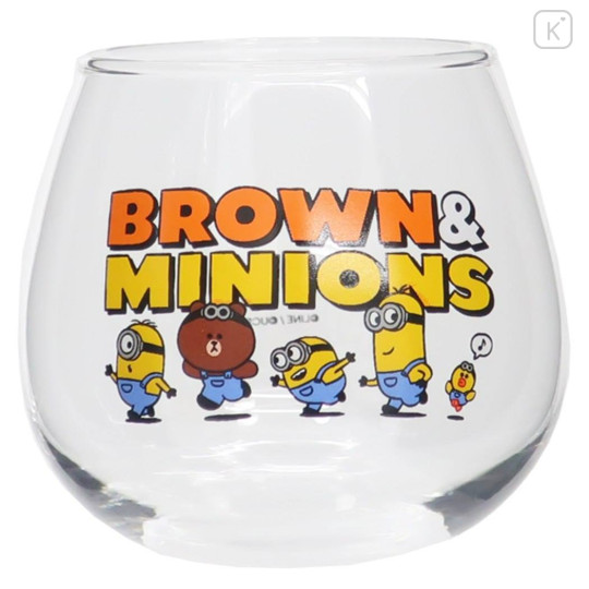 Japan Minions Swaying Glass Tumbler - Minions & Brown : Run - 1