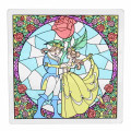 Japan Disney Stained Glass Coaster - Beauty and the Beast - 1