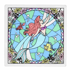 Japan Disney Stained Glass Coaster - Little Mermaid