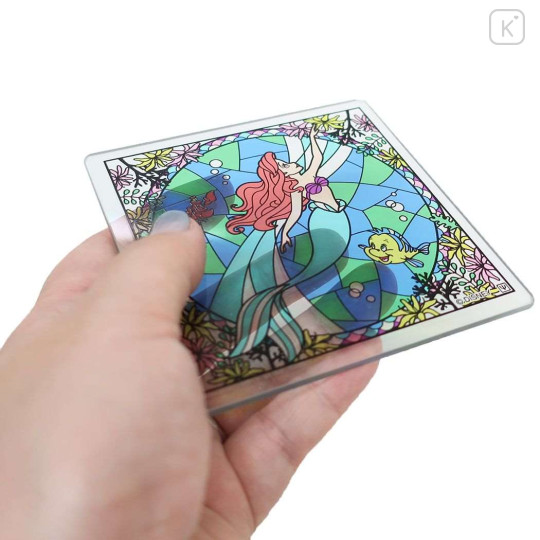 Japan Disney Stained Glass Coaster - Little Mermaid - 2