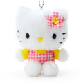 Japan Sanrio Original Mascot Holder - Hello Kitty / Houndstooth Flower - 2