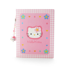 Japan Sanrio Original Card File - Hello Kitty / Houndstooth Flower