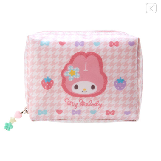 Japan Sanrio Original Pouch - My Melody / Houndstooth Flower - 1