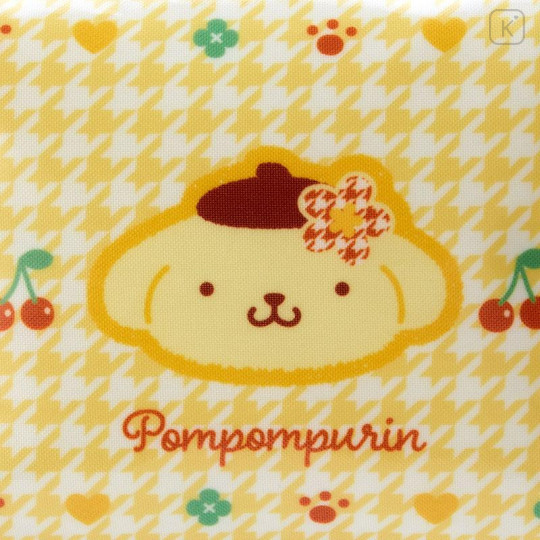 Japan Sanrio Original Pouch - Pompompurin / Houndstooth Flower - 5