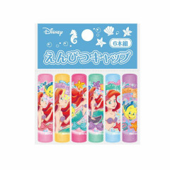 Japan Disney Pencil Cap 6pcs Set - Ariel / Colorful