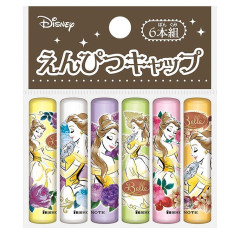 Japan Disney Pencil Cap 6pcs Set - Belle / Flora