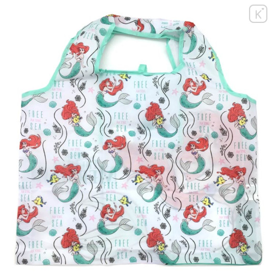 Japan Disney Eco Shopping Bag - Mermaid Princess Ariel / Free Sea - 2