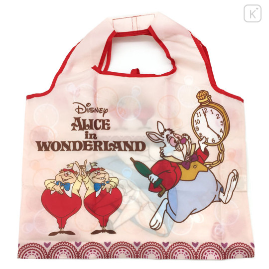 Japan Disney Eco Shopping Bag - Alice in Wonderland & Rabbit - 2