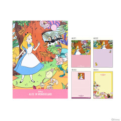 Japan Disney A6 Notepad - Alice in Wonderland / Retro