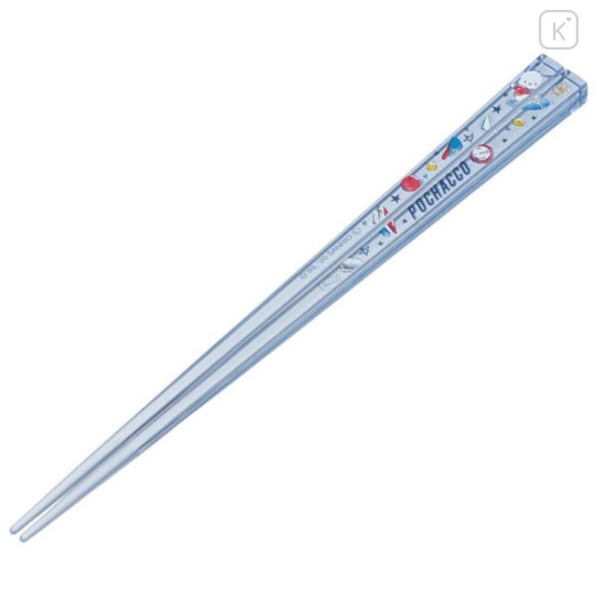 Japan Sanrio Transparent Chopsticks 21cm - Pochacco / Blue - 2