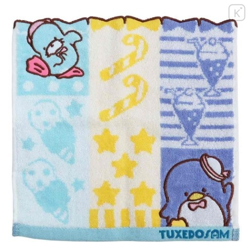 Japan Sanrio Jacquard Towel Handkerchief - Tuxedo Sam / Friend - 1