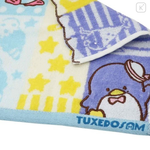 Japan Sanrio Jacquard Towel Handkerchief - Tuxedo Sam / Friend - 2