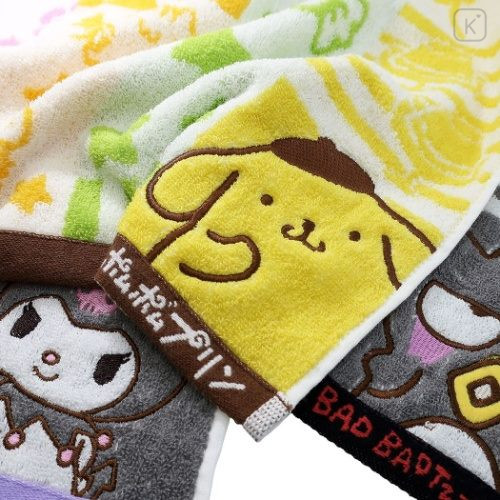 Japan Sanrio Jacquard Towel Handkerchief - Kuromi / Friend - 2