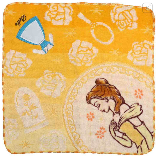 Japan Disney Jacquard Towel Handkerchief - Beauty and the Beast Belle - 1
