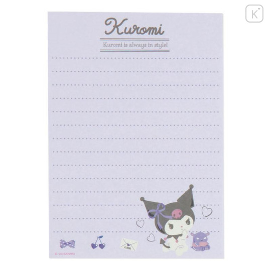 Japan Sanrio Original A6 Memo Set - Kuromi - 4