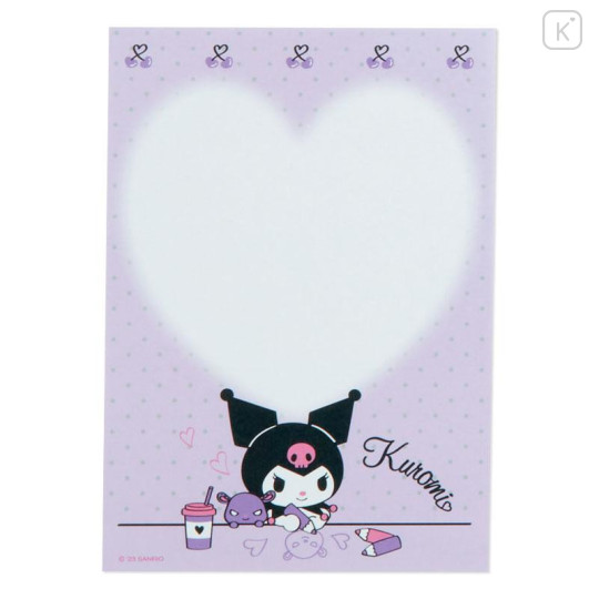 Japan Sanrio Original A6 Memo Set - Kuromi - 6