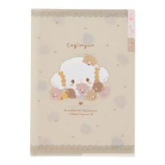 Japan Sanrio Original 3 Pockets A4 Index Clear File - Cogimyun / Handmade Bear