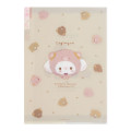 Japan Sanrio Original 3 Pockets A4 Index Clear File - Cogimyun / Handmade Bear - 2