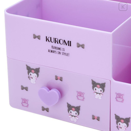 Japan Sanrio Original Cosmetic Storage Box - Kuromi - 4
