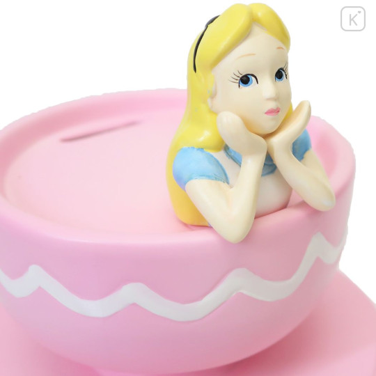 Japan Disney Coin Bank Figure - Alice in Wonderland / Pink Tea Cup - 4