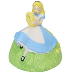 Japan Disney Coin Bank Figure - Alice in Wonderland / Grass