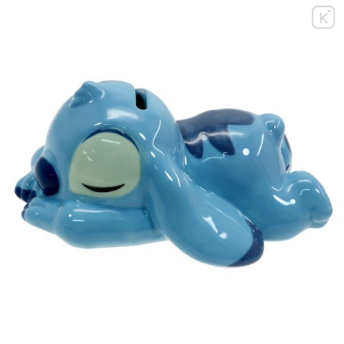 Japan Disney Coin Bank Figure - Stitch : Good Night - 1