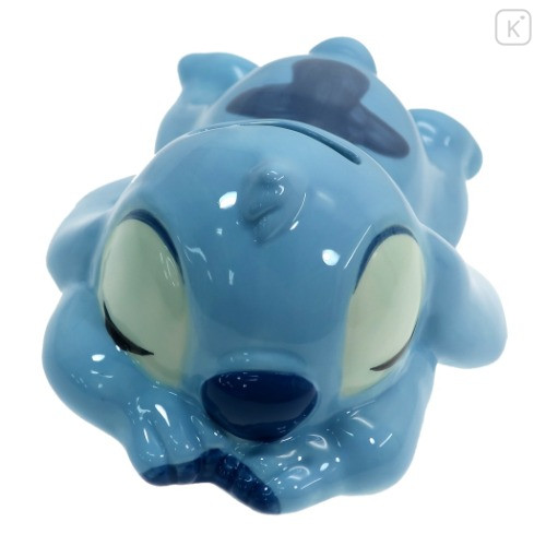 Japan Disney Coin Bank Figure - Stitch : Good Night - 2
