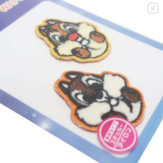 Japan Disney Embroidery Iron-on Applique Patch 2pcs Set - Chip & Dale - 2